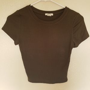 Army Green Crop Top